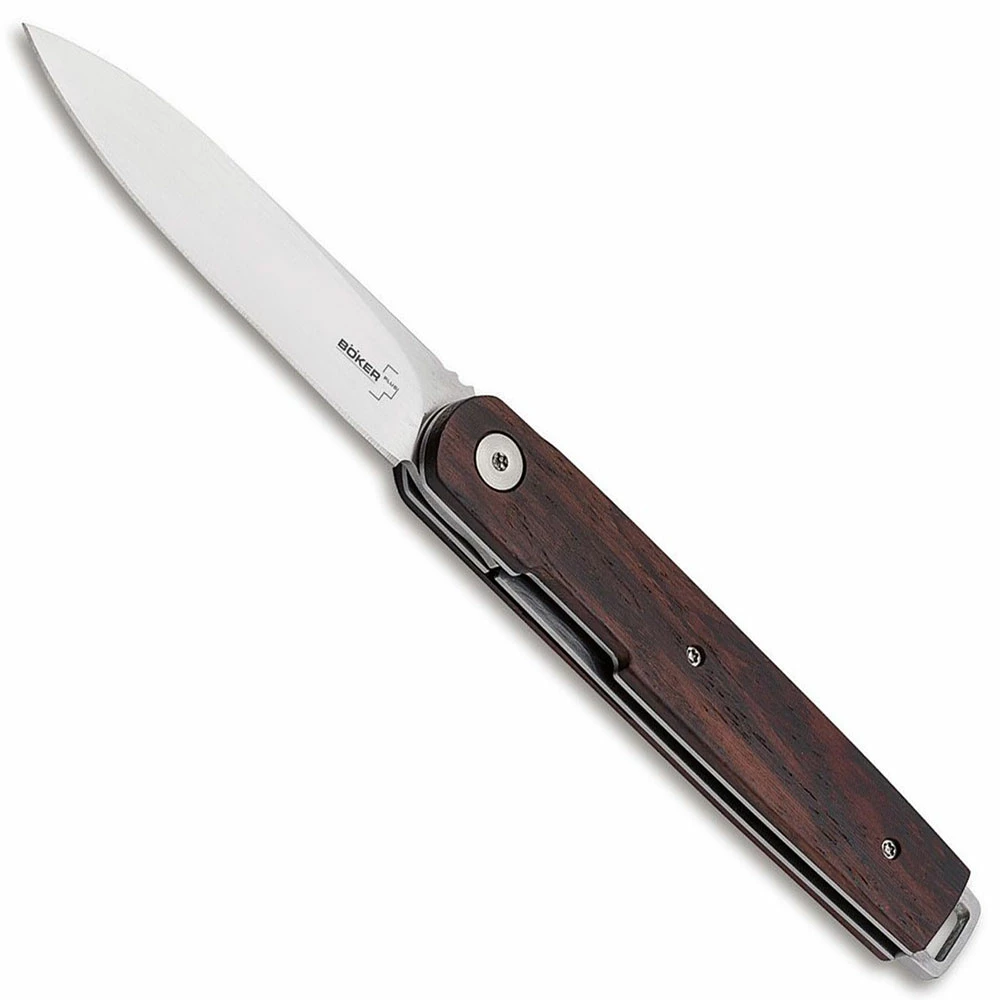 Boker Knives Boker LRF Cocobolo Knife 01BO080 - Kansei Matsuno EDC - Satin Drop Point - Cocobolo - Liner Lock Flipper Knife 3 Boker Knives Boker LRF Cocobolo Knife 01BO080 - Kansei Matsuno EDC - Satin Drop Point - Cocobolo - Liner Lock Flipper Knife