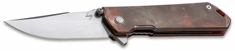 Boker Knives Boker Kihon Assisted Copper 01BO165 - Lucas Burnley EDC - Stonewash D2 Harpoon - Copper - Assisted Flipper Folder 6 Boker Knives Boker Kihon Assisted Copper 01BO165 - Lucas Burnley EDC - Stonewash D2 Harpoon - Copper - Assisted Flipper Folder - Image 4