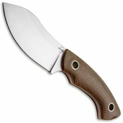 Boker Knives Boker Nessmi Pro 02BO018 - Jesper Voxnaes EDC - Satin D2 - Brown Micarta - Fixed Blade