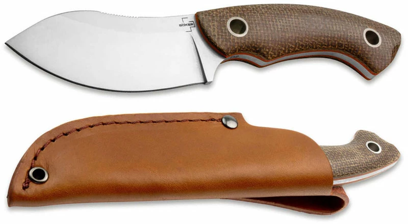 Boker Knives Boker Nessmi Pro 02BO018 - Jesper Voxnaes EDC - Satin D2 - Brown Micarta - Fixed Blade 4 Boker Knives Boker Nessmi Pro 02BO018 - Jesper Voxnaes EDC - Satin D2 - Brown Micarta - Fixed Blade - Image 2
