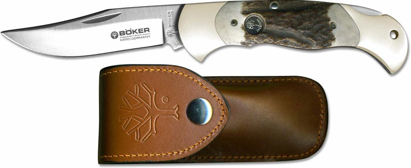 Boker Knives Boker Lock Blade Hunter, Stag, BK-2004ST 4 Boker Knives Boker Lock Blade Hunter, Stag, BK-2004ST - Image 2