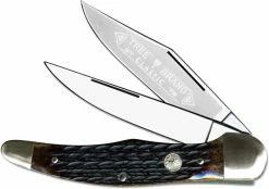 Boker Knives Boker Folding Hunter Knife 112020AB - Jigged Appaloosa Bone - Solingen Carbon Steel - German Made