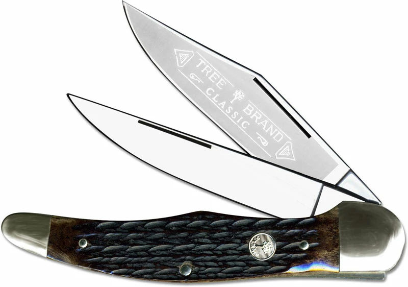 Boker Knives Boker Folding Hunter Knife 112020AB - Jigged Appaloosa Bone - Solingen Carbon Steel - German Made 3 Boker Knives Boker Folding Hunter Knife 112020AB - Jigged Appaloosa Bone - Solingen Carbon Steel - German Made