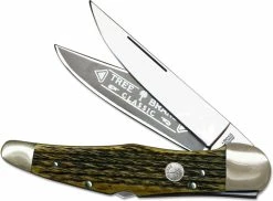 Boker Knives Boker Double Lock Folding Hunter 112021HCB Limited Honey Comb Bone Handle German Made