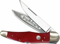 Boker Knives Boker Double Lock Folding Hunter 112021SRB Limited Smooth Red Bone Handle German Made