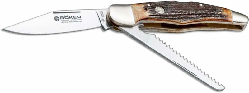 Boker Knives Boker Double Lock Folding Hunter, Stag, BK-4021 3 Boker Knives Boker Double Lock Folding Hunter, Stag, BK-4021