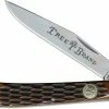 Boker Knives Boker Slim Line Trapper Knife - Stainless Steel Clip Blade - Jigged Brown Bone - 110735 -Cheap Case Knives Store BK 735