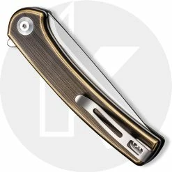 CIVIVI Knives CIVIVI Mini Asticus Knife C19026B-2 - Satin Drop Point - Black Hand Rubbed Brass - Liner Lock Flipper Folder 7 CIVIVI Knives CIVIVI Mini Asticus Knife C19026B-2 - Satin Drop Point - Black Hand Rubbed Brass - Liner Lock Flipper Folder -Cheap Case Knives Store C19026B 2 Mini Asticus CLOSED BACK