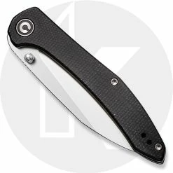 CIVIVI Knives CIVIVI Hadros Knife C20004-1 - Value Price EDC - Satin Wharncliffe - Black Micarta - Liner Lock Folder -Cheap Case Knives Store C20004 1 Hadros CLOSED FRONT