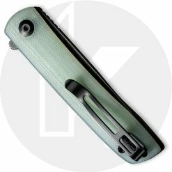 CIVIVI Knives CIVIVI Bo C20009B-4 - Black Stonewash Nitro-V - Natural G10 - Liner Lock Flipper Folder -Cheap Case Knives Store C20009B 4 Bo CLOSED BACK