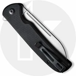 CIVIVI Knives CIVIVI Chevalier C20022-1 - Stonewash 14C28N - Black G10 - Button Lock Flipper Folder -Cheap Case Knives Store C20022 1 Chevalier CLOSED BACK