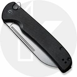 CIVIVI Knives CIVIVI Chevalier C20022-1 - Stonewash 14C28N - Black G10 - Button Lock Flipper Folder -Cheap Case Knives Store C20022 1 Chevalier CLOSED FROT