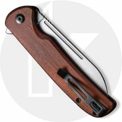 CIVIVI Knives CIVIVI Chevalier C20022-3 - Stonewash 14C28N - Cuibourtia Wood - Button Lock Flipper Folder -Cheap Case Knives Store C20022 3 Chevalier CLOSED BACK