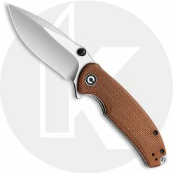 CIVIVI Knives CIVIVI Pintail C2020A - Satin S35VN Drop Point - Brown Micarta - Liner Lock Flipper Folder