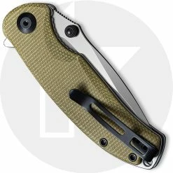 CIVIVI Knives CIVIVI Pintail C2020B - Satin S35VN Drop Point - Olive Micarta - Liner Lock Flipper Folder 7 CIVIVI Knives CIVIVI Pintail C2020B - Satin S35VN Drop Point - Olive Micarta - Liner Lock Flipper Folder -Cheap Case Knives Store C2020B CLOSED BACK