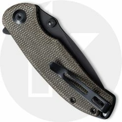 CIVIVI Knives CIVIVI Pintail C2020C - Black Stonewash S35VN Drop Point - Dark Green Micarta - Liner Lock Flipper Folder -Cheap Case Knives Store C2020C CLOSED BACK