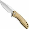 CIVIVI Knives CIVIVI Baklash Knife C801J - Satin 154CM Drop Point - Stonewash Brass - Liner Lock Flipper Folder -Cheap Case Knives Store C801J OPEN FRONT
