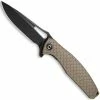 CIVIVI Knives CIVIVI Wyvern Knife C902F - Black Stonewash D2 Drop Point - Tan FRN - Liner Lock Flipper Folder -Cheap Case Knives Store C902F OPEN FRONT