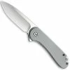 CIVIVI Knives CIVIVI Elementum Knife C907B - Satin D2 Drop Point - Gray G10 - Liner Lock Flipper Folder -Cheap Case Knives Store C907B OPEN FRONT