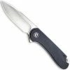 CIVIVI Knives CIVIVI Elementum Knife C907D - Satin D2 Drop Point - Black Ebony Wood - Liner Lock Flipper Folder -Cheap Case Knives Store C907D OPEN FRONT