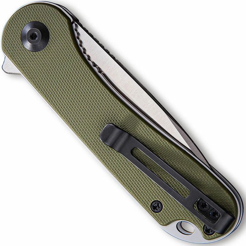 CIVIVI Knives CIVIVI Elementum Knife C907E - Satin D2 Drop Point - Green G10 - Liner Lock Flipper Folder 4 CIVIVI Knives CIVIVI Elementum Knife C907E - Satin D2 Drop Point - Green G10 - Liner Lock Flipper Folder - Image 2