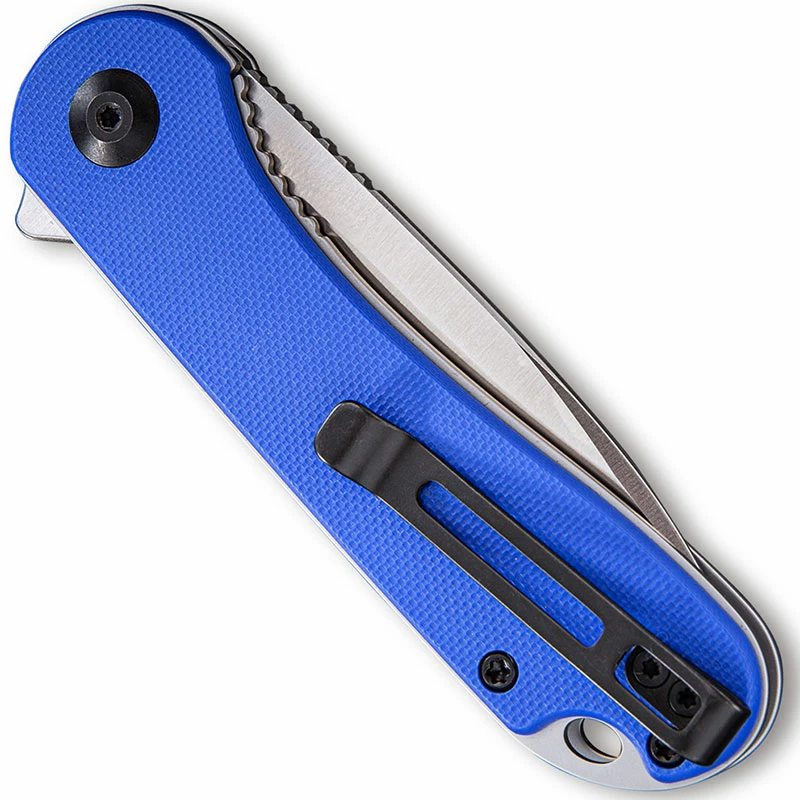 CIVIVI Knives CIVIVI Elementum Knife C907F - Satin D2 Drop Point - Blue G10 - Liner Lock Flipper Folder 4 CIVIVI Knives CIVIVI Elementum Knife C907F - Satin D2 Drop Point - Blue G10 - Liner Lock Flipper Folder - Image 2