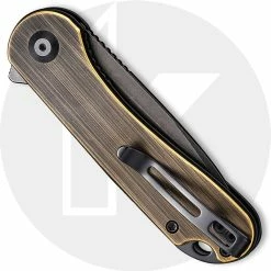 CIVIVI Knives CIVIVI Elementum C907T-A - Black Stonewash D2 Tanto - Black Hand Rubbed Brass - Liner Lock - Flipper Folder 7 CIVIVI Knives CIVIVI Elementum C907T-A - Black Stonewash D2 Tanto - Black Hand Rubbed Brass - Liner Lock - Flipper Folder -Cheap Case Knives Store C907T A ElementumTanto CLOSED BACK