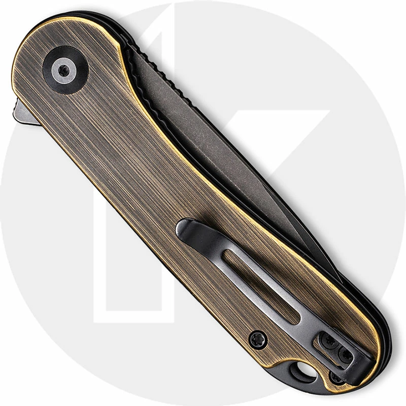 CIVIVI Knives CIVIVI Elementum C907T-A - Black Stonewash D2 Tanto - Black Hand Rubbed Brass - Liner Lock - Flipper Folder 5 CIVIVI Knives CIVIVI Elementum C907T-A - Black Stonewash D2 Tanto - Black Hand Rubbed Brass - Liner Lock - Flipper Folder - Image 3