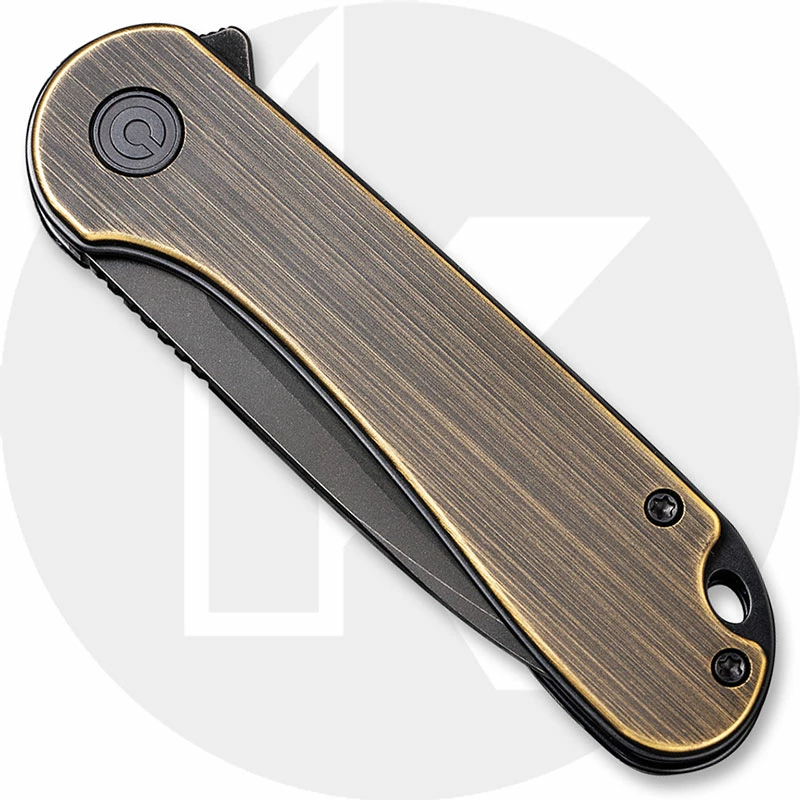 CIVIVI Knives CIVIVI Elementum C907T-A - Black Stonewash D2 Tanto - Black Hand Rubbed Brass - Liner Lock - Flipper Folder 4 CIVIVI Knives CIVIVI Elementum C907T-A - Black Stonewash D2 Tanto - Black Hand Rubbed Brass - Liner Lock - Flipper Folder - Image 2