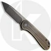 CIVIVI Knives CIVIVI Elementum C907T-A - Black Stonewash D2 Tanto - Black Hand Rubbed Brass - Liner Lock - Flipper Folder -Cheap Case Knives Store C907T A ElementumTanto OPEN FRONT