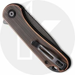 CIVIVI Knives CIVIVI Elementum C907T-B - Black Stonewash D2 Tanto - Black Hand Rubbed Copper - Liner Lock - Flipper Folder 7 CIVIVI Knives CIVIVI Elementum C907T-B - Black Stonewash D2 Tanto - Black Hand Rubbed Copper - Liner Lock - Flipper Folder -Cheap Case Knives Store C907T B ElementumTanto CLOSED BACK