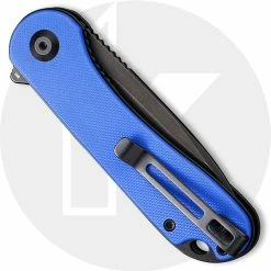 CIVIVI Knives CIVIVI Elementum C907X - Black Stonewash D2 - Blue G10 - Liner Lock - Flipper Folder -Cheap Case Knives Store C907X Elementum CLOSED BACK
