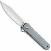 CIVIVI Knives CIVIVI Chronic Knife C917A - Satin Clip Point - Gray G10 - Liner Lock Flipper Folder -Cheap Case Knives Store C917A OPEN FRONT