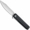 CIVIVI Knives CIVIVI Chronic Knife C917C - Satin Clip Point - Black G10 - Liner Lock Flipper Folder -Cheap Case Knives Store C917C OPEN FRONT