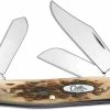 Case Knives Case Stockman, Amber Bone, CA-128 -Cheap Case Knives Store CA 128
