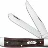 Case Knives Case Trapper Knife 13620 Rustic Red Richlite 10254SS