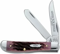 Case Knives Case Mini Trapper Knife 14070 - Limited Edition XIV - Cabernet Bone - 6207SS - Discontinued - BNIB