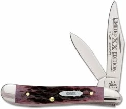 Case Knives Case Peanut Knife 14073 - Limited Edition XIV - Cabernet Bone - 6220SS - Discontinued - BNIB