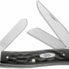 Case Knives: Case Rough Black Medium Stockman Knife, CA-18222
