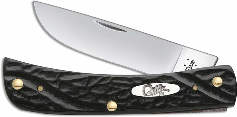 Case Knives Case Sod Buster Jr, Rough Black, CA-18229 3 Case Knives Case Sod Buster Jr, Rough Black, CA-18229