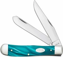 Case Knives Case Trapper Knife 18580 Aqua Kirinite SparXX 10254SS