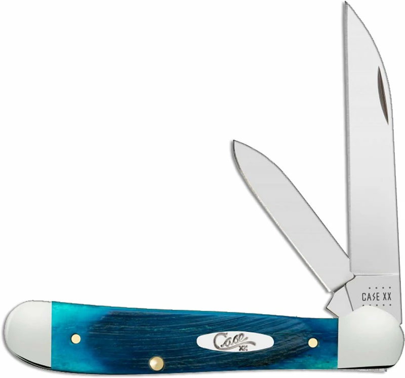 Case Knives Case Copperhead Knife 25588 Caribbean Blue Bone 6249WSS 3 Case Knives Case Copperhead Knife 25588 Caribbean Blue Bone 6249WSS