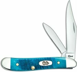 Case Knives Case Peanut Knife 25596 Caribbean Blue Bone 6220SS