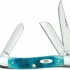 Case Knives Case Medium Stockman Knife 25597 Caribbean Blue Bone 6318SS -Cheap Case Knives Store CA 25597