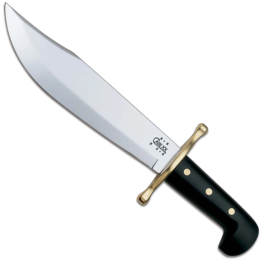 Case Knives: Case Bowie Knife, Black Handle, CA-286 3 Case Knives: Case Bowie Knife, Black Handle, CA-286