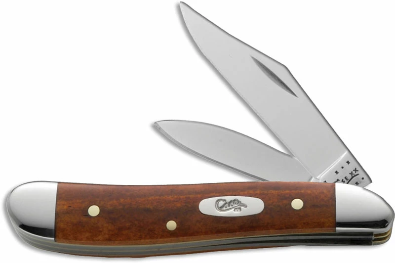 Case Knives Case Peanut Knife, Smooth Chestnut Bone, CA-28702 3 Case Knives Case Peanut Knife, Smooth Chestnut Bone, CA-28702