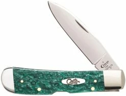 Case Knives Case Tribal Lock Knife 32585 Green Sparkle Kirinite TB1012010LSS