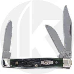 Case Knives Case Small Stockman Knife 03507 - Hunter Green Bone - 6333SS - Discontinued - BNIB