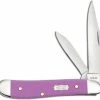 Case Knives Case Peanut Knife 39166 Lilac Ichthus 4220SS -Cheap Case Knives Store CA 39166