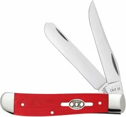 Case Knives Case Mini Trapper Knife 45402 Smooth Red G10 10207SS